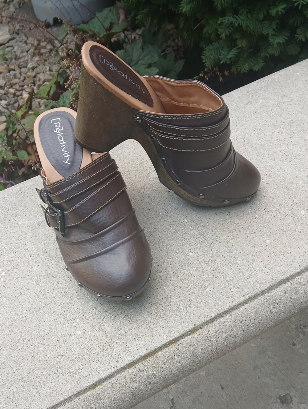 Relativity vintage-style platform clogs Sz 7.5 M - Picture 5 of 12